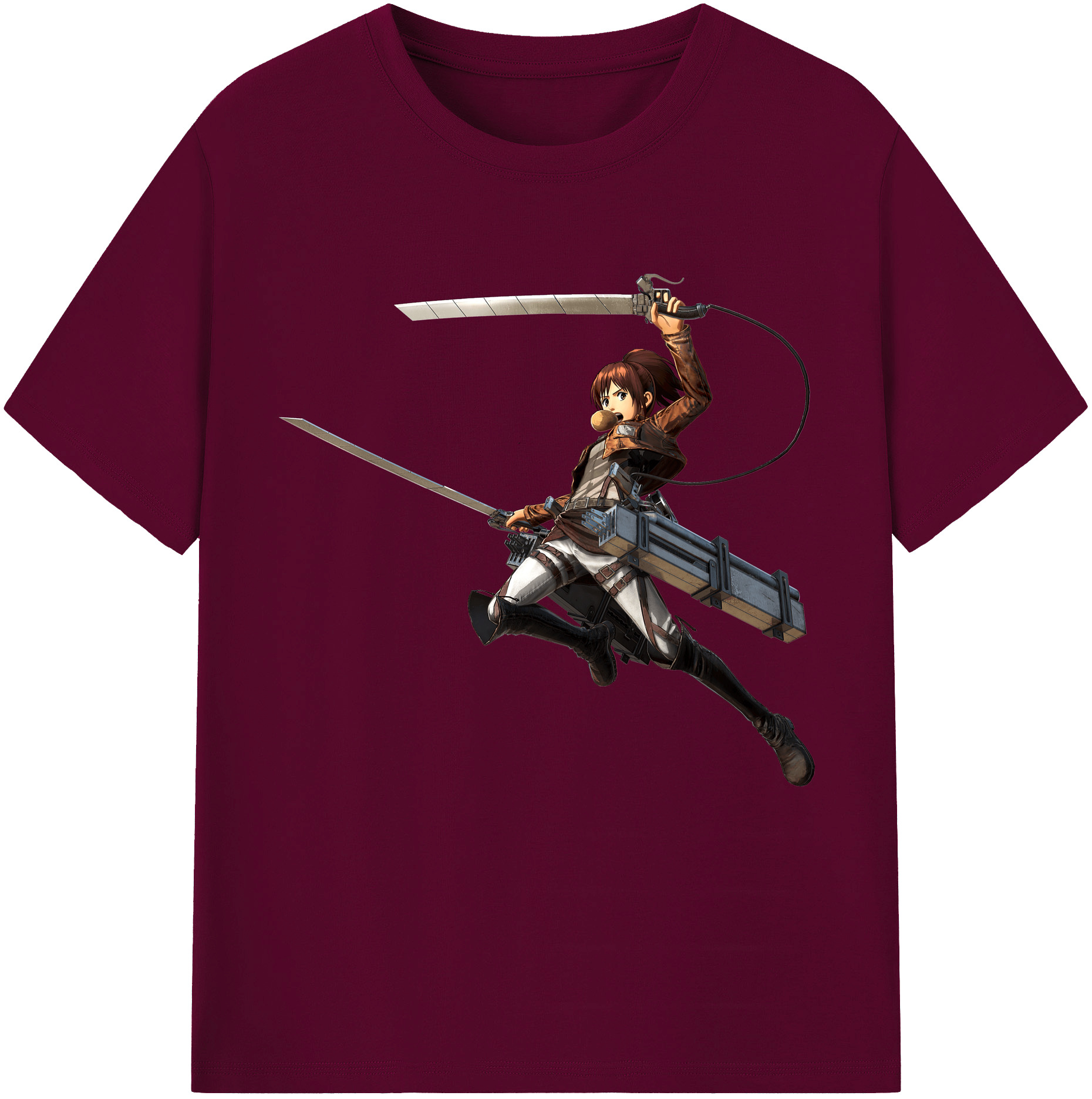 （画像用） 進撃の巨人 サシャ·ブラウス Attack on Titan Sasha Blaus レディースカジュアルプリントTシャツ（綿100％）